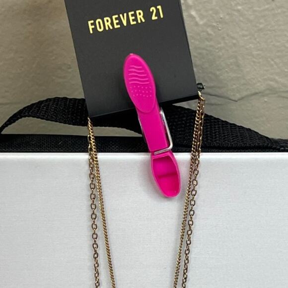 Forever 21 Antique Gold Charms Necklace With Tassel & Charms! - Picture 2 of 7